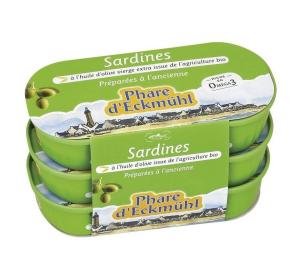 SARDINES A L HUILE 55G X 3