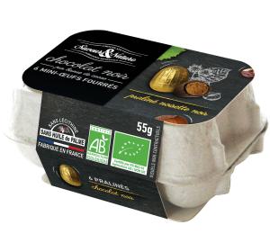 BOITE 6 OEUFS PRALINE NOIR 54G