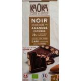 CHOC NOIR 66% CACAO AMANDES 180G